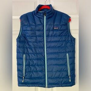 Patagonia Vest Down Puffer Winter Vest Blue size Small